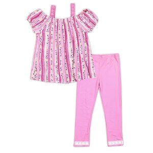 DUCHESS Girls Toddler 2-Piece Legging Set Top: 100% Rayon / Leggings: 95% Polyes